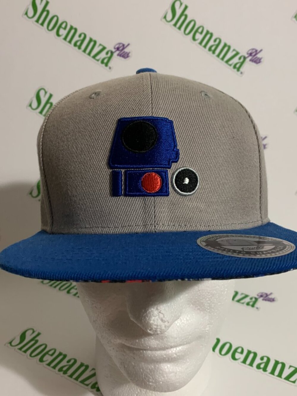 RSVLTS Hat Beep-Boop Star Wars R2-D2 Regular Crown Snapback Gray Blue Cap
